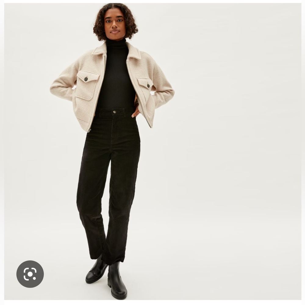 Everlane corduroy wide leg pants black